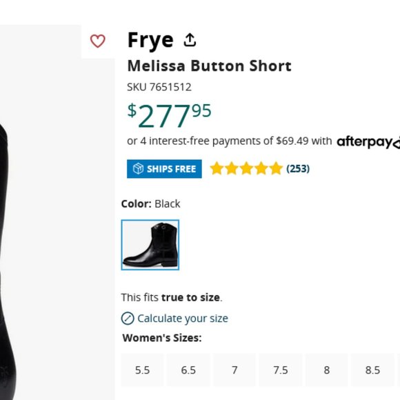 NWT Frye - Melissa Button Short - New - Picture 2 of 10